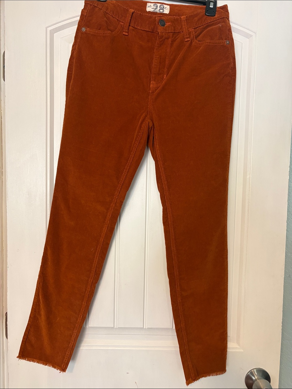 Free People Corduroy pants in Rust Orange